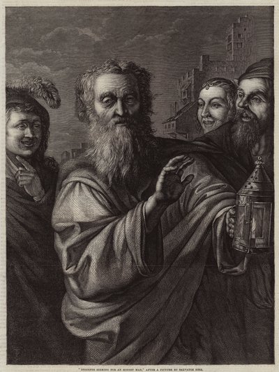 Diogenes seeking for an Honest Man by Salvator Rosa
