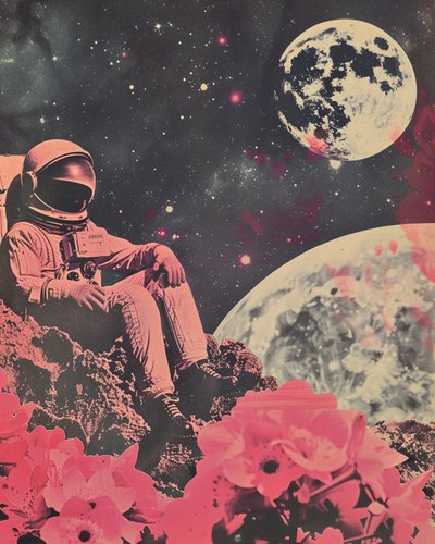 Dreamy Space Flowers by Samantha Hearn