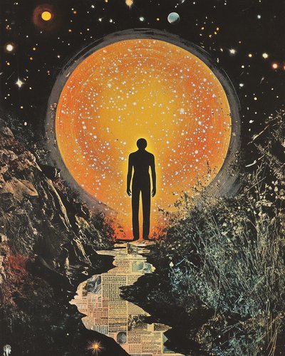 Figure Before Cosmic Portal by Samantha Hearn