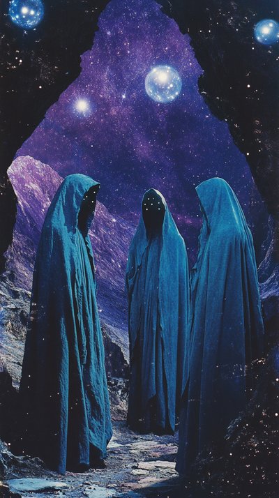 Mysterious Hooded Figures by Samantha Hearn