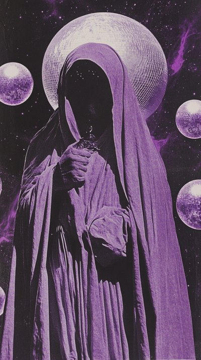 Purple Cosmic Figure by Samantha Hearn