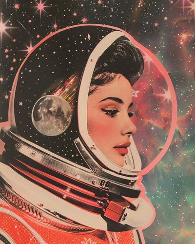 Retro Space Woman by Samantha Hearn