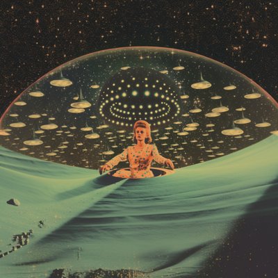 Retro Space Woman by Samantha Hearn
