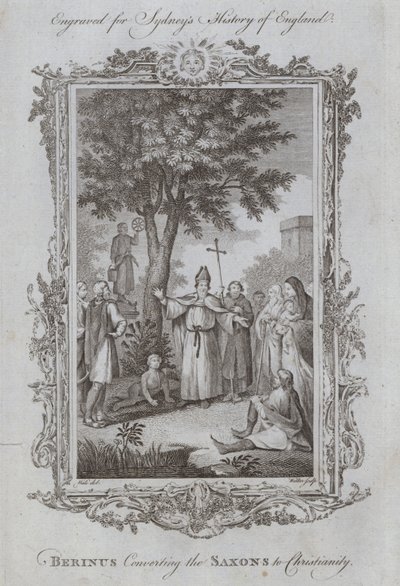 Berinus Converting the Saxons to Christianity by Samuel (after) Wale