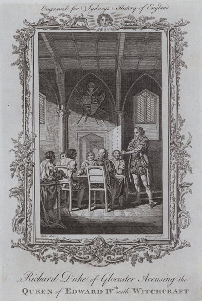 Richard Duke of Gloucester Accusing the Queen of Edward IV with Witchcraft by Samuel (after) Wale