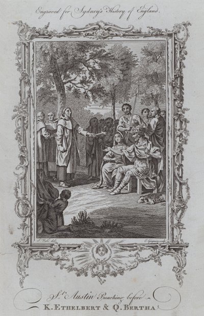 St Austin Preaching before King Ethelbert and Queen Bertha by Samuel (after) Wale