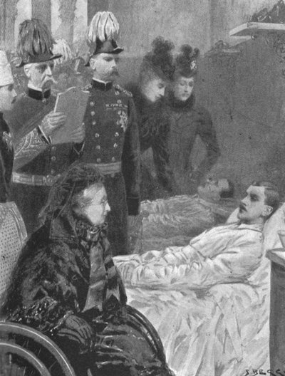 Queen Victoria visiting Soldiers wounded in the Indian Frontier campaigns by Samuel Begg