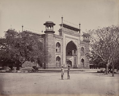 Agra. The Gateway of the Gardens Surrounding the Taj Mahal by Samuel Bourne