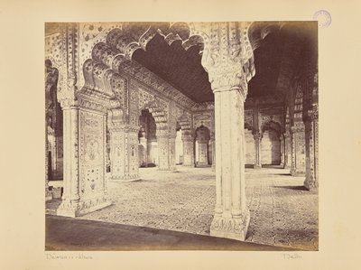 Delhi; The Palace, Interior of the Dewan-i-Kass by Samuel Bourne