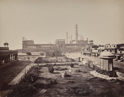 Delhi. View of North Side of the Jama Masjid in Principal Place of Worship by Samuel Bourne