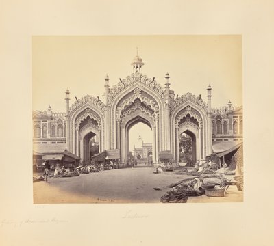 Lucknow; The Gateway of the Hooseinabad Bazaar by Samuel Bourne