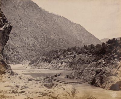 Rope Bridge near Kistwar by Samuel Bourne