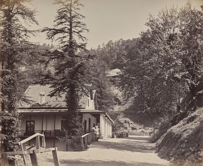 Simla. The Mall near Combermere Bridge by Samuel Bourne