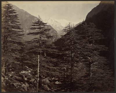 Snowy Peaks near Gangotri, from Bhairamghati by Samuel Bourne