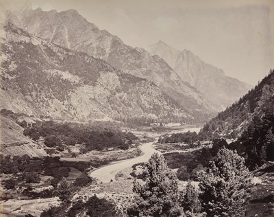 The Upper Himalayas. View in the Buspa Valley from Sangla by Samuel Bourne