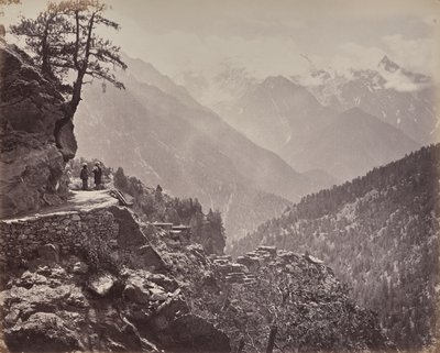 The Upper Himalayas. View on the New Road Between India and China. Mt. Pangi with the Snowy Peaks of China in the Distance by Samuel Bourne