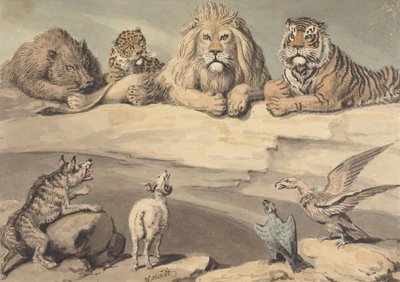 A Boar, a Leopard, a Lion, a Tiger, a Wolf, a Ram, and Two Eagles by Samuel Howitt