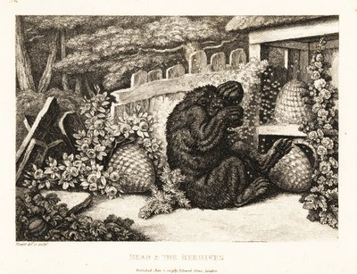 A Brown Bear Attacked by an Army of Bees by Samuel Howitt