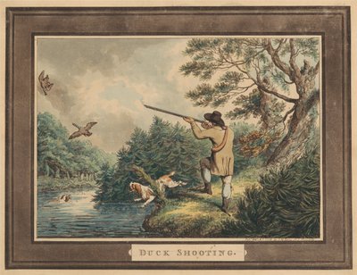 Hunting, Shooting, etc. [set of six]: 1. Duck Shooting by Samuel Howitt