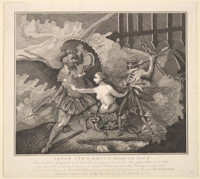 Satan, Sin and Death from Paradise Lost, Book II, May 1, 1788 by Samuel Ireland