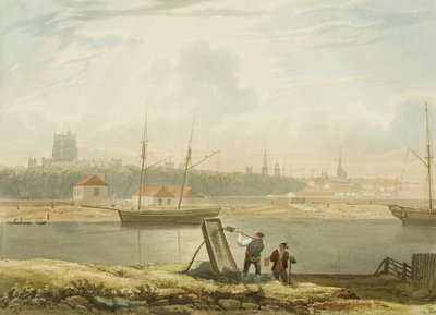 View across the Floating Harbour with the Cathedral and City Churches, c. 1825 by Samuel Jackson