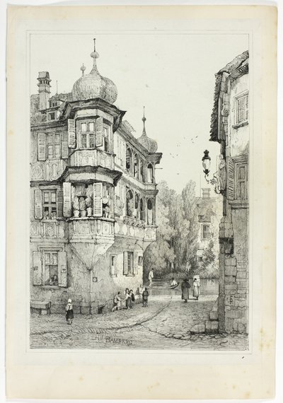 Bamberg, from Facsimiles of Sketches made in Flanders and Germany by Samuel Prout