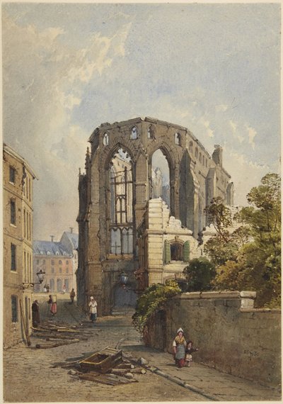 Strasbourg Library After the War by Samuel Prout