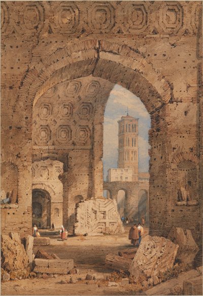 Temple of Peace, Roman Forum by Samuel Prout