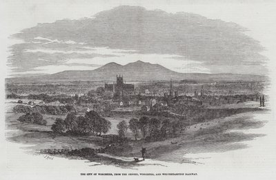 The City of Worcester, from the Oxford, Worcester, and Wolverhampton Railway by Samuel Read