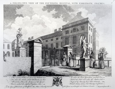 A perspective view of the Foundling Hospital, engraved by Edward Rooker by Samuel Wale