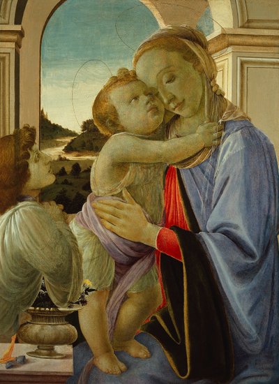 Madonna and Child with Adoring Angel, c.1468 by Sandro (1444/5 1510) Botticelli