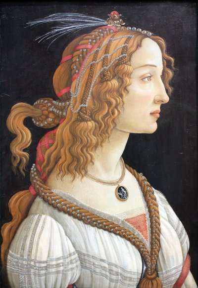 Idealised Portrait of a Lady (Portrait of Simonetta Vespucci as Nymph) by Sandro Botticelli