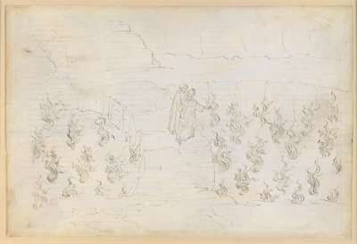 The Divine Comedy, Inferno XXVII: Eighth Circle of Hell (Malebolge), 8th Bolgia: Punishment of the False Counselors; Conversation with Guido da Montefeltro by Sandro Botticelli