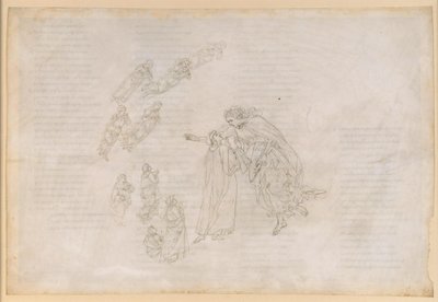 The Divine Comedy, Paradise IV. First Planetary Sphere (Moon Sky): Beatrice Explains to Dante the True Seat of the Blessed by Sandro Botticelli