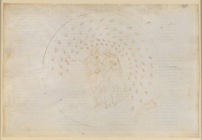 The Divine Comedy, Paradise VIII. Third Planetary Sphere (Heaven of Venus): The Realm of the Lovers; The Soul of Charles Martel Laments About His Family and Explains to Dante the Reasons for the Differences Among People by Sandro Botticelli