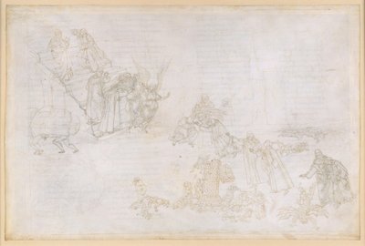 The Divine Comedy, Purgatorio XII. First Ring of Purgatory: Images of the Punishment for Pride; The Angel before the Steps to the Second Ring by Sandro Botticelli