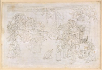 The Divine Comedy, Purgatorio XXXII. The Earthly Paradise: The Tree of Knowledge and the Historical Fate of the Church by Sandro Botticelli