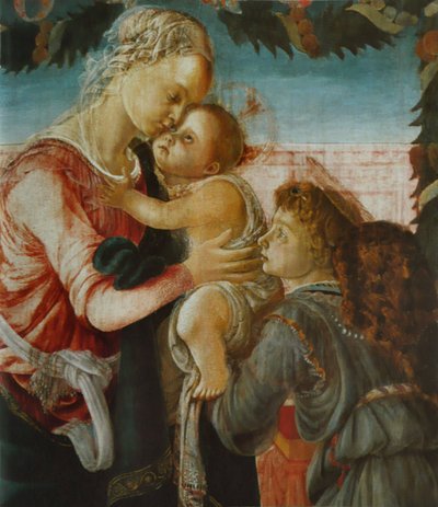 Madonna and Child with an Angel by Sandro Botticelli