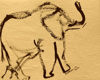 Abstract Elephant Drawing by Santhosh ch