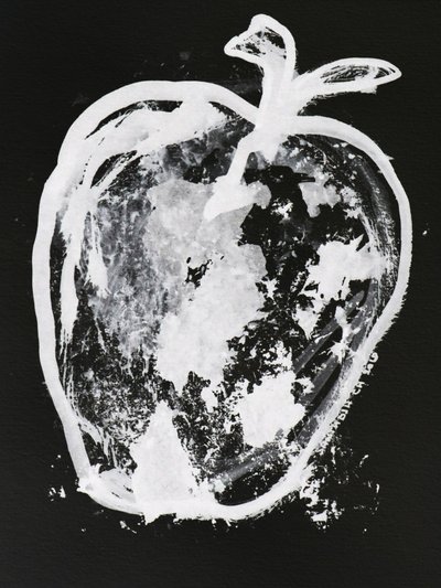 Abstract White Apple by Santhosh ch