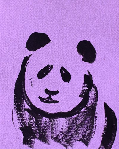 Adorable Purple Panda by Santhosh ch