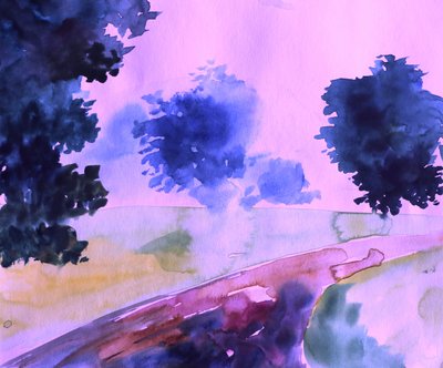 Dreamy Pink Path by Santhosh ch