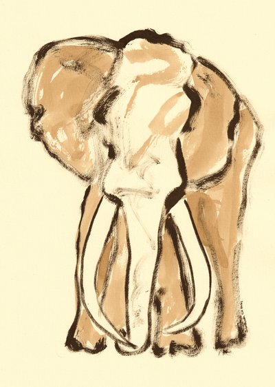 Expressive Elephant Sketch by Santhosh ch