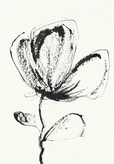 Expressive Ink Flower by Santhosh ch