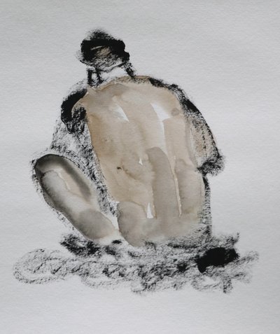 Expressive Nude Figure Sketch by Santhosh ch