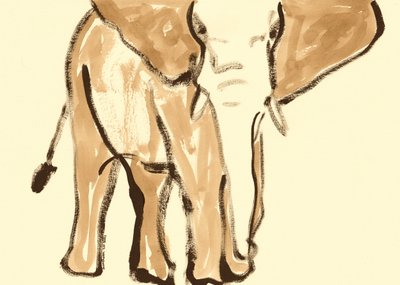 Gentle Elephant Sketch by Santhosh ch