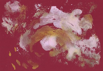 Golden Red Abstraction by Santhosh ch