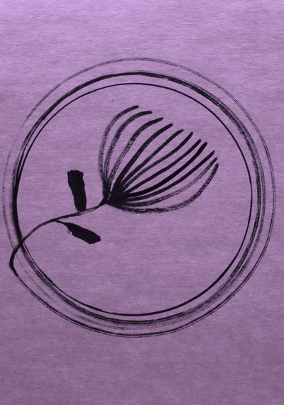Minimal Purple Flower Circle by Santhosh ch