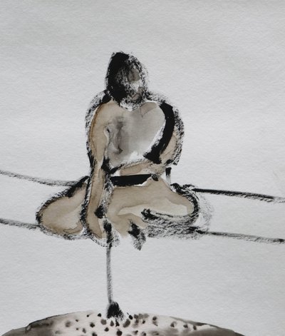 Samurai Meditation Sketch by Santhosh ch