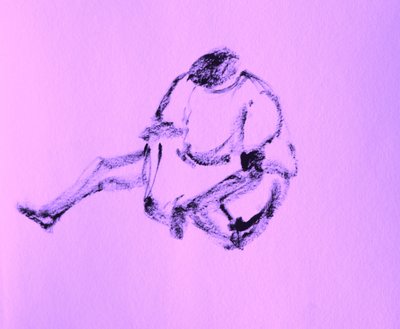 Seated Figure Drawing by Santhosh ch